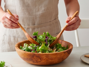 Ensemble de couverts en bois de qualité supérieure avec finition naturelle, parfait pour la table, les ustensiles de cuisine, les accessoires de table, l'hôtellerie et le camping. - Product Image 6