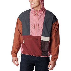 Custom Men's Colour Block Windbreaker Anorak Jacket Waterproof Lightweight Half-Zip Pullover Hooded Outdoor Streetwear <b>Coat</b> - Product Image 1