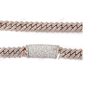 10MM 22" Fully Iced Miami Cuban Link <b>Chain</b> Gold Plated Sterling Silver <b>VVS</b> D Moissanite Hip Hop Rapper Jewelry - Product Image 1