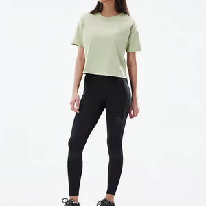 Camisetas de Poliéster al por Mayor para Mujer, Lisas, de Manga Corta, Estilo Casual, Camisetas en Blanco, OEM, ODM, Personalizadas, Cuello Redondo - Product Image 3