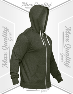 Sweat à capuche zippé brodé en molleton pour homme, 100 % coton, léger, décontracté, avec poches, respirant, anti-rétrécissement, idéal pour les voyages - Product Image 3