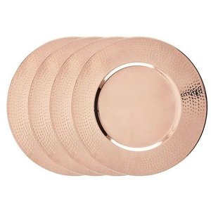 Assiette de service vintage en métal pour la restauration, idéale pour les mariages, restaurants et hôtels, parfaite comme sous-assiette pour la vaisselle de cuisine. - Product Image 3