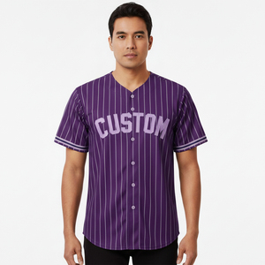 Unisex Baseball Jersey Breathable Sportswear <b>Set</b> Printed Design <b>Beaded</b> Features Customized Team Name 100% Polyester OEM Serviced - Product Image 1