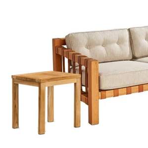 Mesa Auxiliar Moderna Minimalista Hecha de Madera de Teca y Acabado de Teca Natural, Mueble Duradero para Apartamentos, Sala de Estar y Comedor - Product Image 4