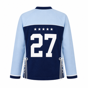 Camiseta deportiva de malla extragrande para mujer, estilo hip hop, con estampado de números degradados, para fútbol americano, venta al por mayor - Product Image 5