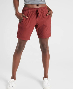 Wholesale High Quality <b>Women</b> Running Sports Wear <b>Boardshorts</b> Customized Fitness Gym Training Workout Cotton Fleece Shorts - Product Image 2