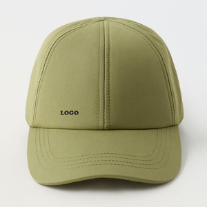 Gorra de Béisbol Verde Oliva de 6 Paneles, Unisex, Cierre Trasero Ajustable, Color Sólido, Logotipo Bordado en la Parte Delantera, Gorra Casual para Adultos - Product Image 1