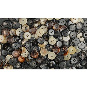 Bouton en résine de corne de buffle, fait main, durable, rond, pour couture, art et collection, best-seller - Product Image 1