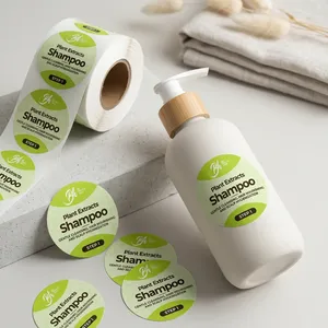 ฉลากกันน้ำแบบกำหนดเองสำหรับน้ำหอมและเครื่องสำอาง  PVC ใส ปั๊มฟอยล์ทอง  กาวสองหน้า - Product Image 1