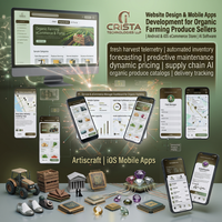 Web Sitesi Tasarımı ve Mobil Uygulama Geliştirme Organik Tarım Ürünleri Satıcıları Android iOS E-Ticaret Mağazası AI ERP CRM Yazılımı