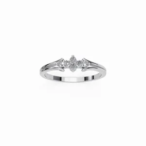 Anillo de Diamantes Cultivados en Laboratorio Luminary Circles, Corte Brillante, 6 Piezas, Oro Blanco de 18K, Lujoso, para Mujer, Certificado IGI, para Venta al Por Mayor y Exportación - Product Image 1