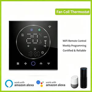 Thermostat intelligent WiFi pour ventilo-convecteur, contrôle via l'application Tuya, programmable, pour systèmes CVC 2/4 tuyaux, avec écran tactile - Product Image 4