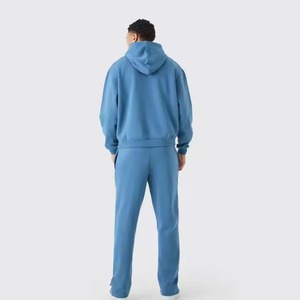 2025 Men Tracksuit <b>2</b> <b>Piece</b> Casual <b>Pants</b> Jacket Sweat suit Hip Hop Sweatshirt <b>Sets</b> For Men - Product Image 1