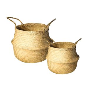 Decorative Handmade SEAGRASS BELLY <b>BASKETS</b> for Plant Pot Cover and Decor, Decorative Planter <b>Basket</b> Home Decor - Product Image 1