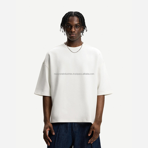 เสื้อยืดผ้าฝ้ายโอเวอร์ไซส์แบบซักด้วยกรดและวิธีการพิมพ์ดิจิตอลความยาวยาวปรับแต่งได้100% - Product Image 4