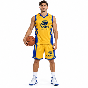 Ensemble d'uniformes de basket-ball de qualité supérieure avec logo personnalisé, nom et numéro du joueur, maillots et shorts de basket-ball personnalisés - Product Image 2