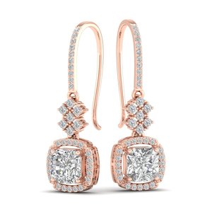 REYES - Exquisitos Pendientes de Oro Sólido de 14K con Diamantes Cultivados en Laboratorio CVD HPHT para Mujer, Regalo de Lujo para Novia, Joyería Fina - Product Image 5
