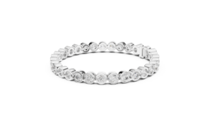 Bracelet tennis de luxe en or blanc massif 18 carats plaqué rhodium, serti de diamants ronds de 9,3 carats cultivés en laboratoire, avec fermoir dissimulé, idéal pour offrir ou porter lors de soirées. - Product Image 2