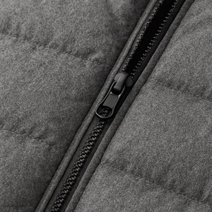 Puffer Jacket <b>Genuine</b> Leather Stand Collar Eco-Friendly Breathable Winter Coat for Men & Women Outerwear Customizable Front Logo - Product Image 3