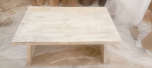 Traditional Wooden Cross with Wooden Round Beads <b>Strings</b> 100 CMS White and <b>Black</b> Factory - Product Image 2