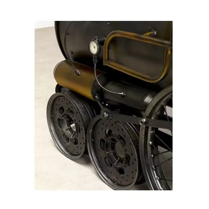 2025 Vintage Locomotive Engine Themed Cocktail Station With Detailed Paneling For Rustic Home <b>Bar</b> Or Lounge Entertainment Area - Product Image 4