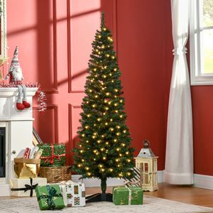 Albero di Natale Artificiale Noble Fir Sottile Pre-Illuminato da 1,5 m con 110 Luci LED Bianco Caldo e 294 Punte Realistiche - Product Image 2
