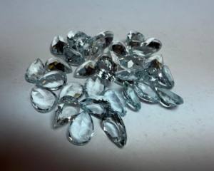 Aguamarina Natural, Corte Esmeralda en Forma de Pera, 7x9MM, Gema Facetada |   Piedra de Aguamarina Azul Suelta para Joyería y Venta al por Mayor - Product Image 3