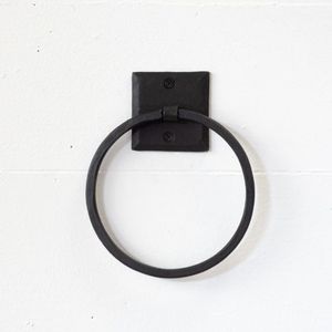 Anillo para toallas de hierro de forma redonda, elegante soporte para baño, compatible con instalaciones modernas de lavabos y muebles de tocador - Product Image 4
