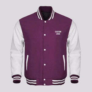 <b>Men's</b> New Fashionable Slim Fit Varsity <b>Jacket</b> Custom OEM Design with Stand Collar Quick Dry for Winter Low MOQ High Street Style - Product Image 5