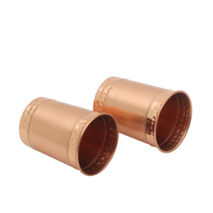 แก้วน้ำทองแดงแท้แบบอินเดียโบราณ แก้วน้ำทองแดงอายุรเวทเพื่อสุขภาพ ภาชนะใส่น้ำสำหรับครัวเรือน ของตกแต่งบ้านและโรงแรม - Product Image 1