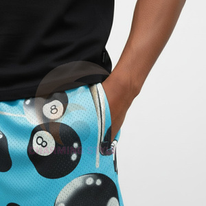 Shorts de football réversibles personnalisés unisexes à sublimation, séchage rapide, respirants, en maille, pour l'été, rugby, football, design fin - Product Image 5