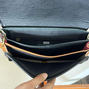 Bolso Bandolera de Cuero a Cuadros Turquesa Premium para Mujer, Nuevo Estilo Occidental de Moda, Bolso de Hombro de Cuero Genuino Ideal para Viajes - Product Image 6