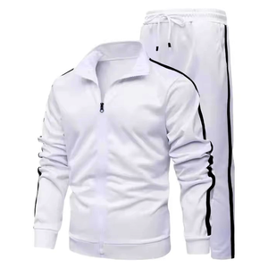 Ensemble de survêtement athlétique 2 pièces pour homme, léger et respirant, avec fermeture éclair intégrale, idéal pour l'automne – Service OEM - Product Image 6