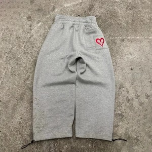 Pantalon de jogging rétro pour homme, taille double, broderie poker, coupe ample, style gothique hip-hop streetwear, décontracté unisexe, pantalon tombant - Product Image 4