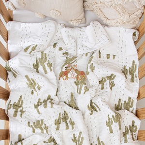 Manta de bebé kantha de alta calidad, Algodón hecho a mano, cuna, edredón, manta bordada suave y ligera para niños pequeños - Product Image 4