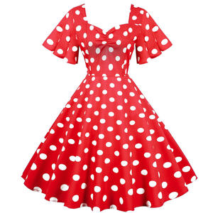 Vestido Personalizado con Puntos de Polka para Mujer, Estilo 2026, Elegante, para Fiesta, Estilo Pin-up de los Años 50, Retro, Vintage - Product Image 4