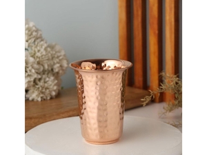 Heavy duty copper drinking <b>glasses</b> thick metal tumblers for <b>water</b> juice cocktail use durable reusable kitchen dining bar - Product Image 3