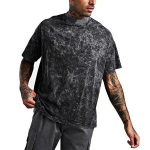 Camiseta de Hombre de Algodón 100% Pesado, Lavada con Ácido, con Logotipo Personalizado, Estilo Nuevo, Ecológica - Product Image 6