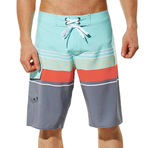 <b>Men's</b> Blacked Board Shorts Sublimation Printing Knee Length Drawstring Waist 4 Way Stretch Swimming <b>Trunk</b> Shorts - Product Image 1