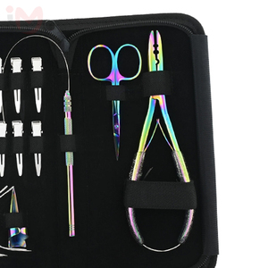 Micro <b>beads</b> hair braiding kit 12 sectioning clip set Hair <b>extension</b> tool kit <b>Beads</b> hair braiding rings - Product Image 3