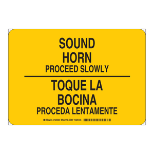 Bocina de Advertencia Bilingüe con Señal de 'Proceder con Cuidado' para Áreas de Tráfico Vehicular - Product Image 3