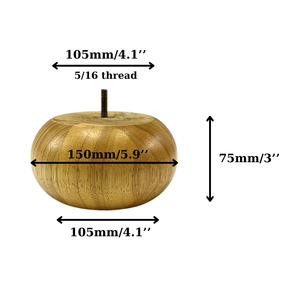Pata de Mueble Redonda Corta de Madera Maciza, Diseño Moderno Minimalista para Sofá, Gabinete, Mesa de Centro, Repuesto OEM - Product Image 5