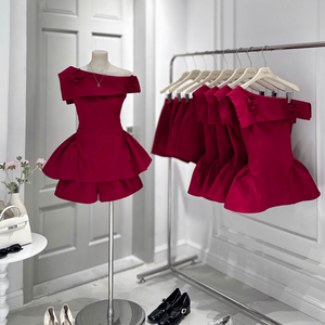 Vestidos Mini de Mujer, Tejidos Naturales en Vietnam, Cintura Ajustada, Color Sólido, Casuales, Elegantes y Lujosos - Product Image 2