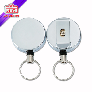 AC912-C Model Metal Plated ABS <b>Plastic</b> Retractable ID Badge Reel - Product Image 3