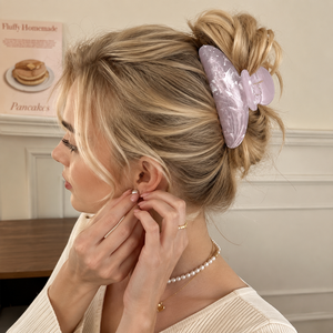 Pince à <span class=keywords><strong>cheveux</strong></span> coréenne style dégradé doux pour <span class=keywords><strong>femme</strong></span>, nouveau modèle, pince requin pour chignon arrière, avec une touche haut de gamme et élégante - Product Image 3