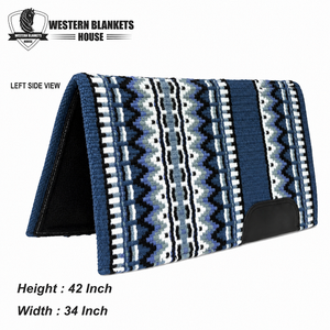 แผ่นรองอานม้าแบบคลาสสิก ยี่ห้อ Western Blankets House ขนาด 42x34 นิ้ว บุด้วยขนแกะนิวซีแลนด์ - Product Image 1