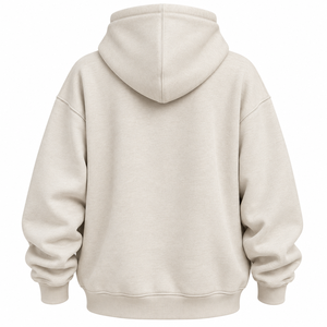 Sweat à capuche pour femme, couleur unie, épaules tombantes, en molleton, décontracté, respirant, poignets côtelés, poche kangourou, style automne, 350 g/m² - Product Image 2