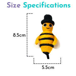 Adorno de Abeja de Fieltro y Lana Hecho a Mano, Juguete de Fieltro con Agujas, Regalo Sensorial Waldorf Montessori para Niños - Product Image 4