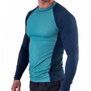 Rashguard OEM ODM Rash Guard Men Sublimation <b>Printed</b> Spandex Bjj Rash Guard Gym <b>Surfing</b> Diving Rashguard Compression Shirts MMA - Product Image 3