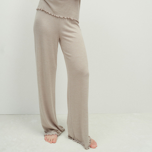 Pantalones de Pijama de Algodón Cómodos para Mujer, Ropa de Dormir de Color Sólido, Ropa para Dormir Relajante, Conjuntos de Dos Piezas para Usar en Casa - Product Image 3